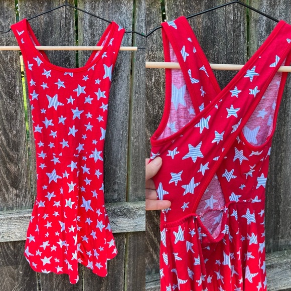 Girls Patriotic Dress Cross Back Old Navy - Picture 1 of 5